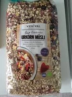 Mängden socker i Urkorn muesli aux baies