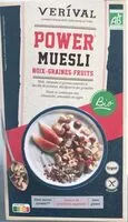 Mängden socker i Power Muesli noix-graines-fruits