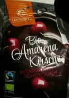 Mängden socker i Bio Amarena Kirsche in Zartbitter Schokolade