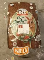 Mängden socker i Oster kuchen