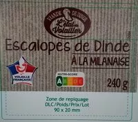 Mängden socker i Escalopes de dinde à la milanaise