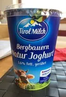 Mängden socker i Bergbauern Natur joghurt