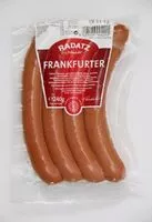 Mängden socker i Frankfurter