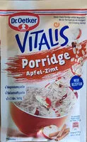 Mängden socker i Vitalis Porridge Apfel-Zimt