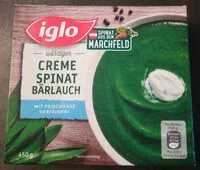 Mängden socker i Creme Spinat, Bärlauch