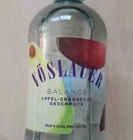 Mängden socker i Vöslauer Balance, Apfel Cranberry