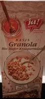 Mängden socker i Basis Granola Bio-Hafer-Knuspermüsli