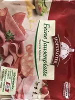 Mängden socker i BILLA Hofstädter Feine Jausenplatte