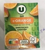 Mängden socker i JUS D’ORANGE à base de concentre