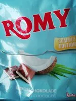 Mängden socker i "Romy" Kokosschokolade, Sommer Edition