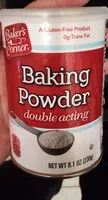 Mängden socker i Baker's Corner Baking Powder