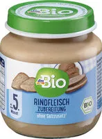 Mängden socker i Rindfleisch Zubereitung ab dem 5. Monat