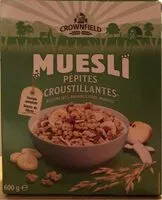 Mängden socker i Muesli pepites croustillantes