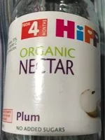 Mängden socker i Organic nectar Plum