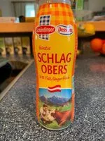 Mängden socker i Schlag Obers