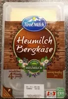 Mängden socker i Heumilch Bergkäse