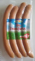 Mängden socker i Bio-Frankfurter geräuchert