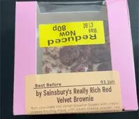 Mängden socker i Really rich red velvet brownie