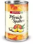 Mängden socker i Pfirsich spalten