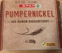 Mängden socker i Pumpernickel Aus reinem Roggenschrot
