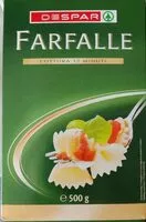 Mängden socker i Farfalle
