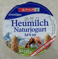 Mängden socker i Heumilch Naturjogurt