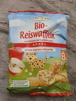 Mängden socker i bio mini riževi vaflji z okusom jabolka
