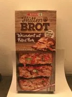 Mängden socker i Hüttenbrot - Weizenbrot mit Pulled Pork