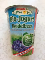 Mängden socker i bio-jogurt heidelbeer