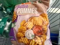 Mängden socker i Gitter pommes