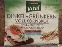 Mängden socker i Dinkel + Grünkern Vollkornbrot
