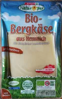 Mängden socker i Bio Bergkäse aus Heumilch