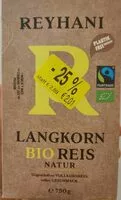 Mängden socker i Reyhani Langkorn Bio Reis