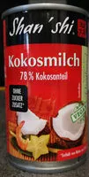 Mängden socker i Kokosmilch Shan'shi