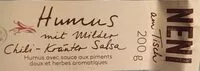 Mängden socker i Humus (mit Chili-Kräuter Salsa)
