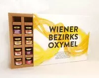 Mängden socker i Wiener Bezirks Oxymel - Verkostungsbox von