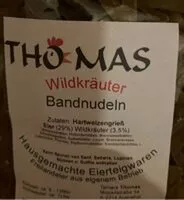 Mängden socker i Bandnudeln Wildkräuter