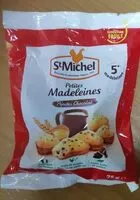 Mängden socker i Petites Madeleine pépites chocolat