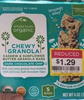 Mängden socker i Chewy granola cashew & sunflower butter