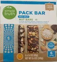 Mängden socker i Pack Bar: Sea Salt Nut Bar