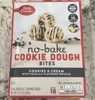 Mängden socker i no bake cookie dough bites cookies and creme