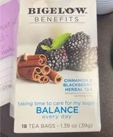 Mängden socker i Cinnamon & Blackberry Herbal Tea