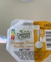 Mängden socker i Fromage frais nature sucré