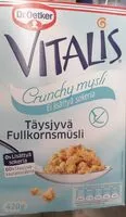 Mängden socker i Crunchy Mysli