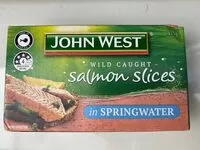Mängden socker i Salmon slices in springwater - John West