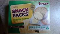 Mängden socker i Cheddar Cheese Snack Packs Made With Real Cheese
