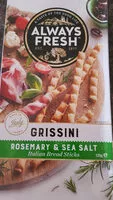 Mängden socker i Grissini Rosemary & Sea Salt Italian Bread Sticks