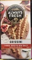 Mängden socker i Grissini 3 Seed & Sea Salt