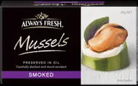 Smoked mussels in oil