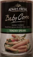 Mängden socker i Always Fresh Baby Corn Tender Spears